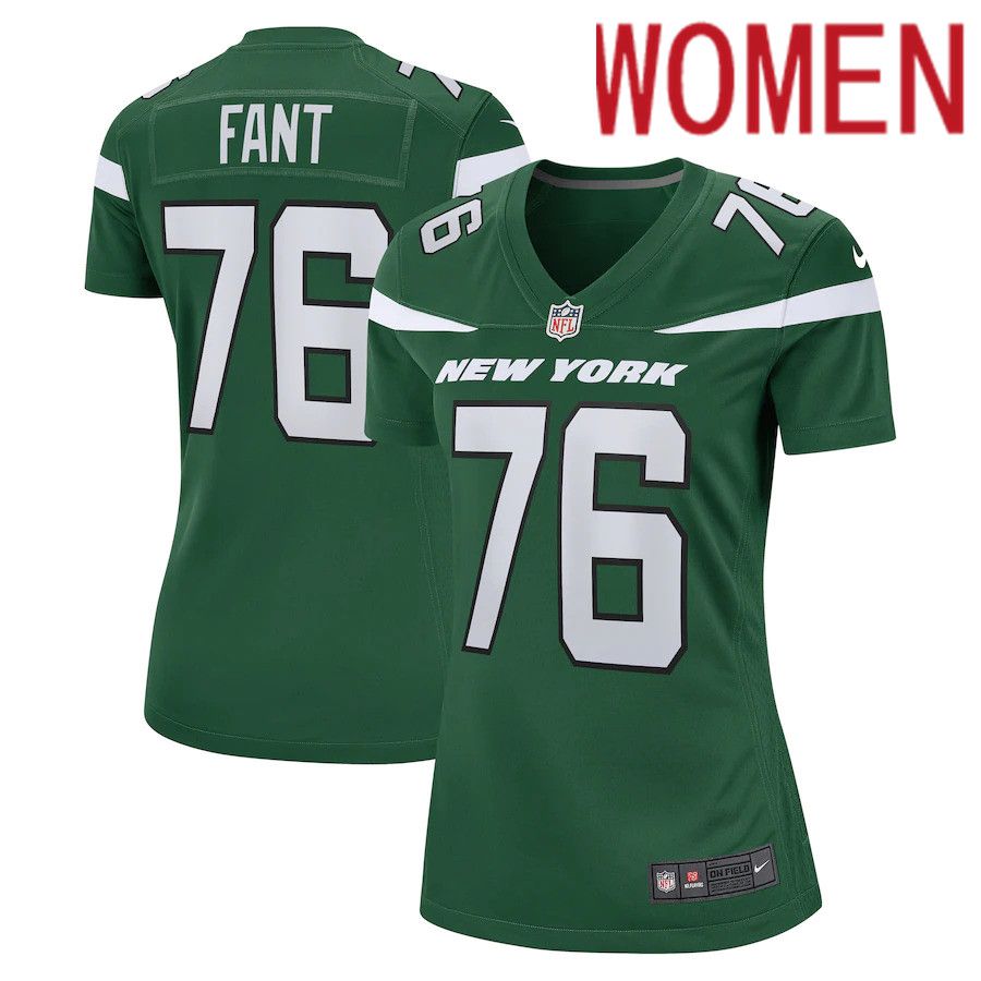 Women New York Jets #76 George Fant Nike Gotham Green Game NFL Jersey